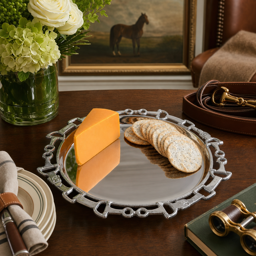 Equestrian Round Tray 12