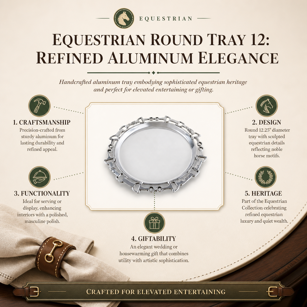 Equestrian Round Tray 12