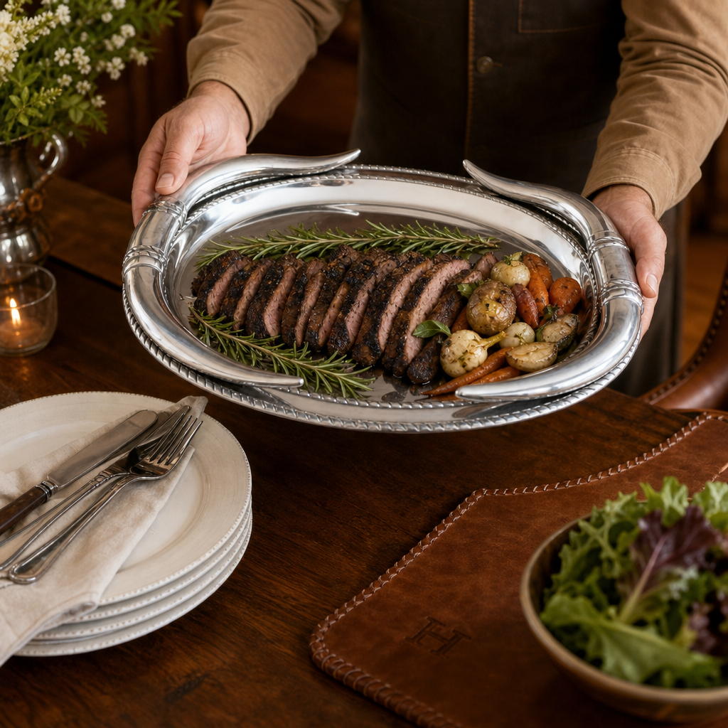 Longhorn Oval Platter  