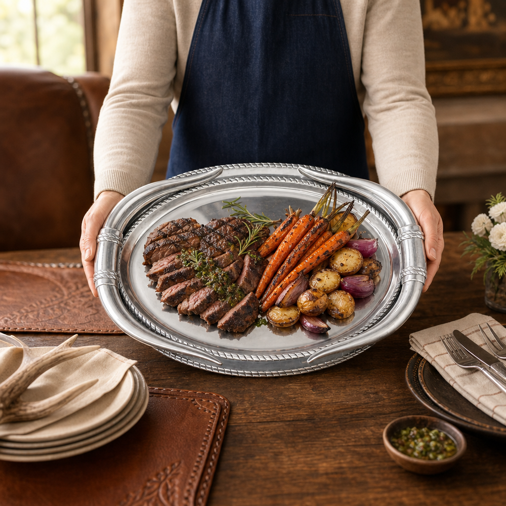 Longhorn Oval Platter  