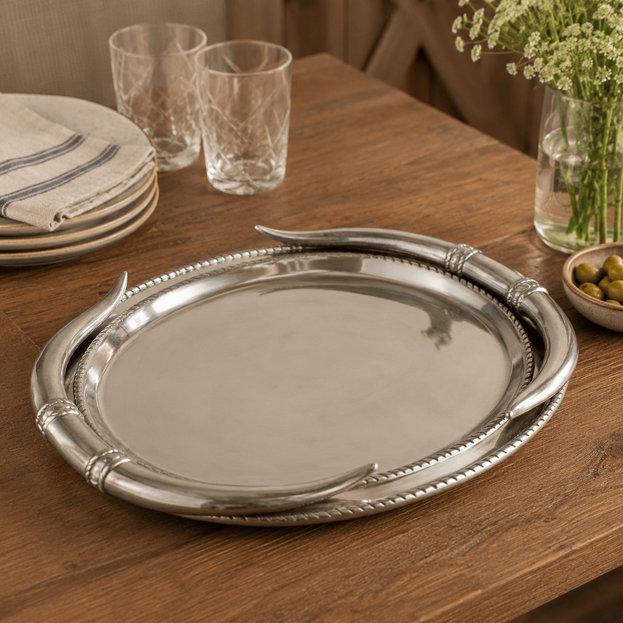 Longhorn Oval Platter  