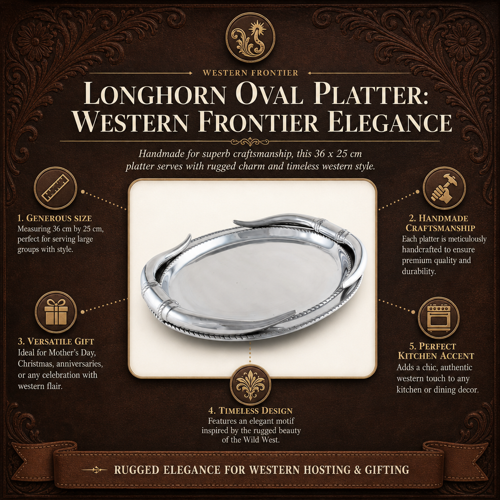 Longhorn Oval Platter  