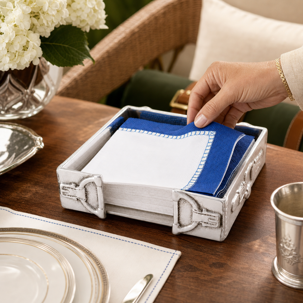 Equestrian Cocktail Napkin Box