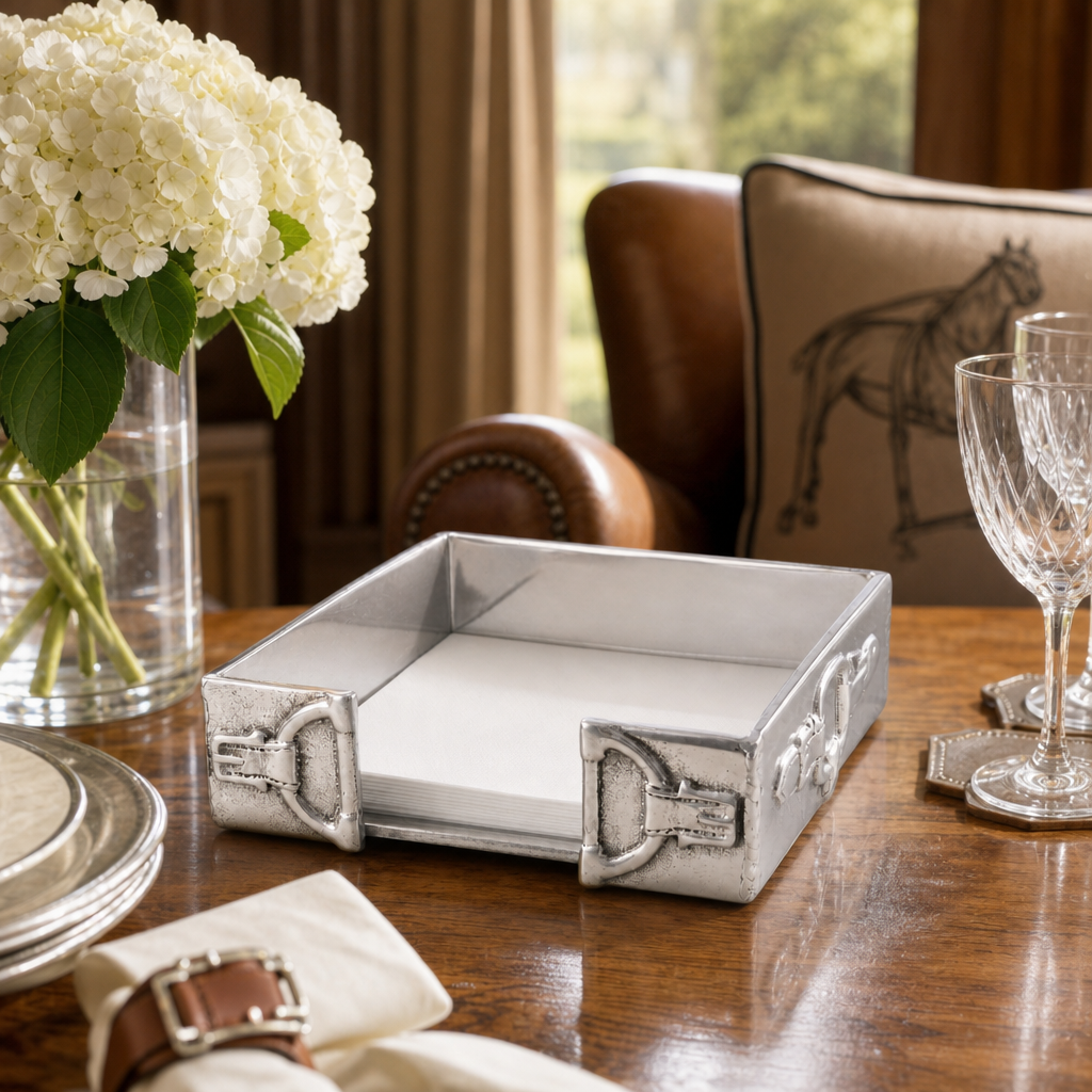 Equestrian Cocktail Napkin Box