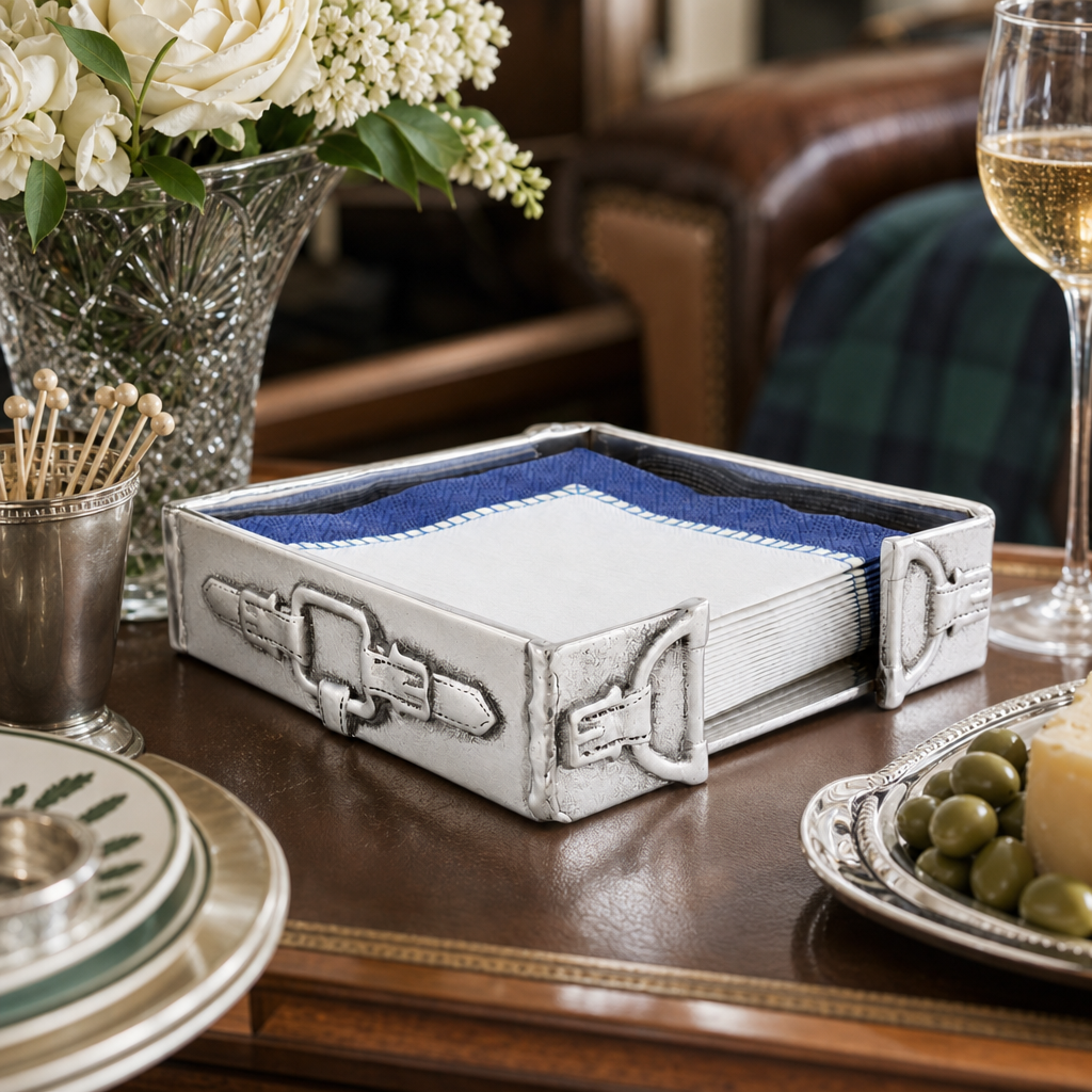 Equestrian Cocktail Napkin Box