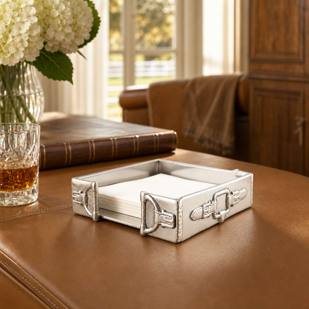 Equestrian Cocktail Napkin Box