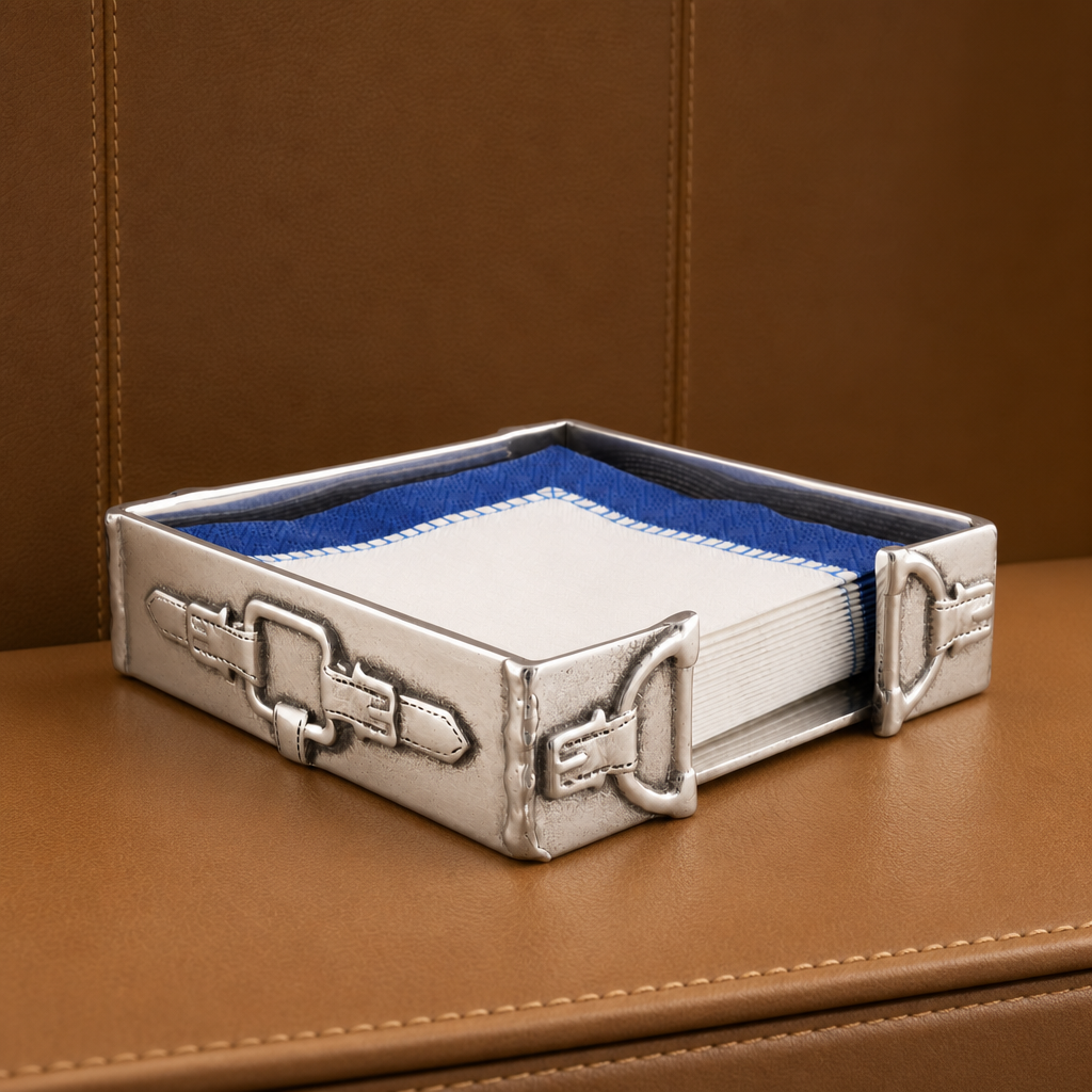 Equestrian Cocktail Napkin Box  