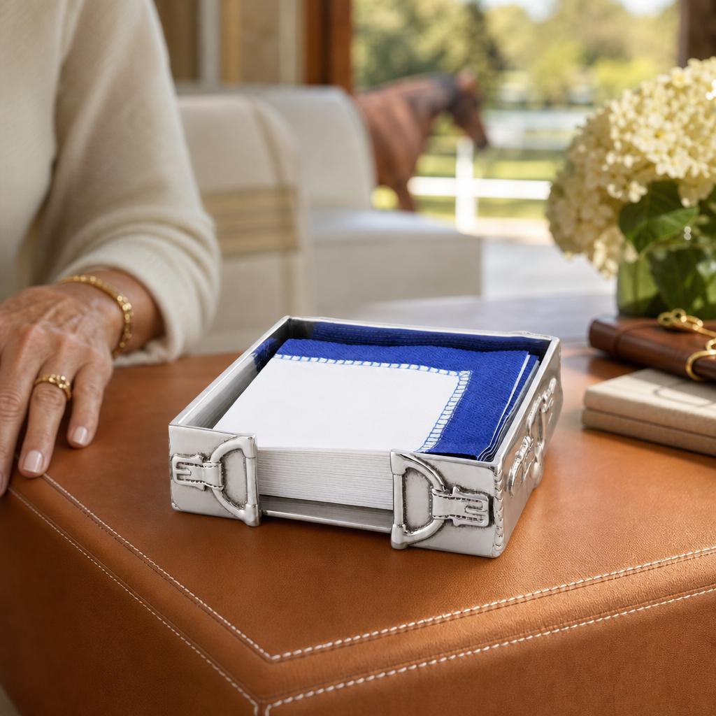Equestrian Cocktail Napkin Box