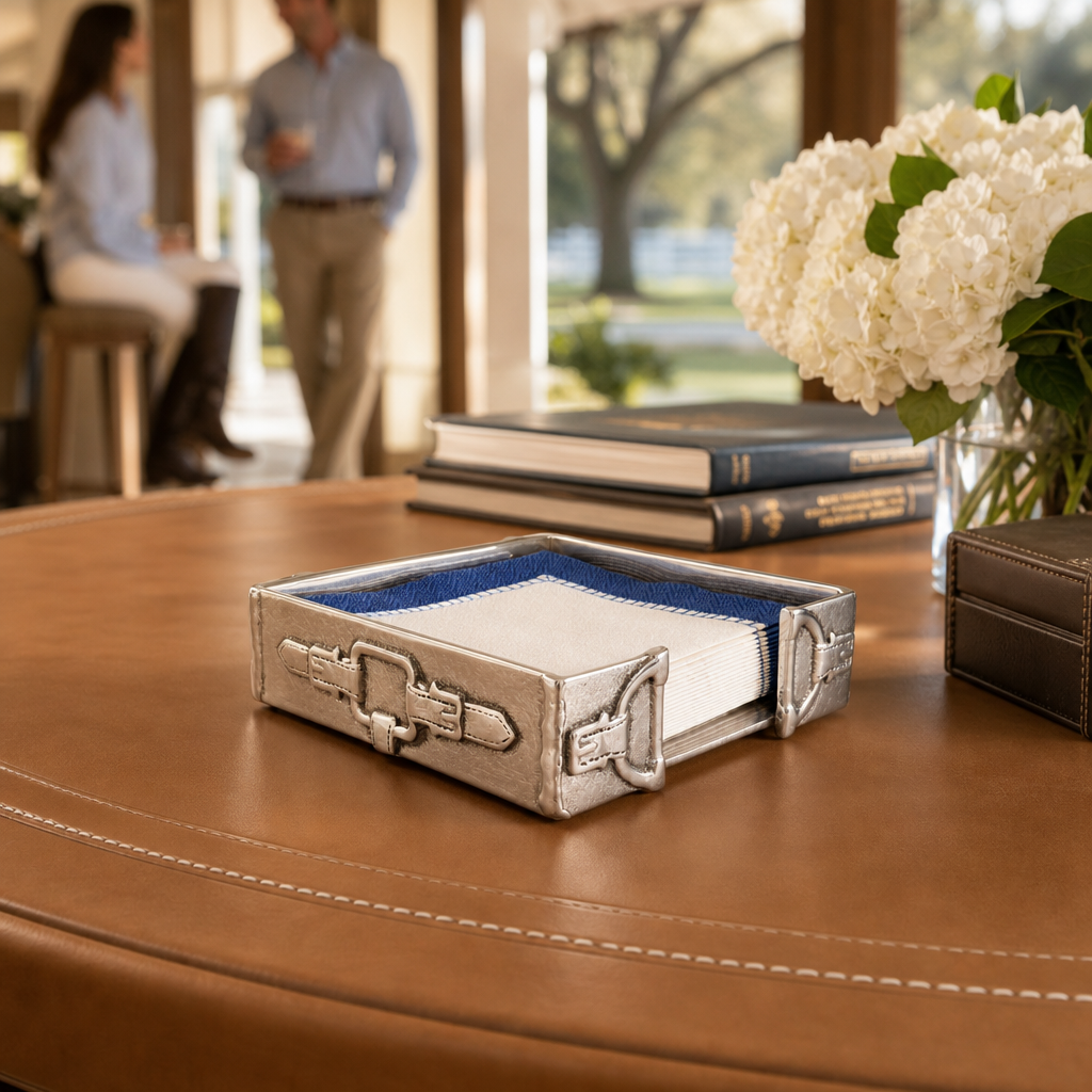 Equestrian Cocktail Napkin Box  