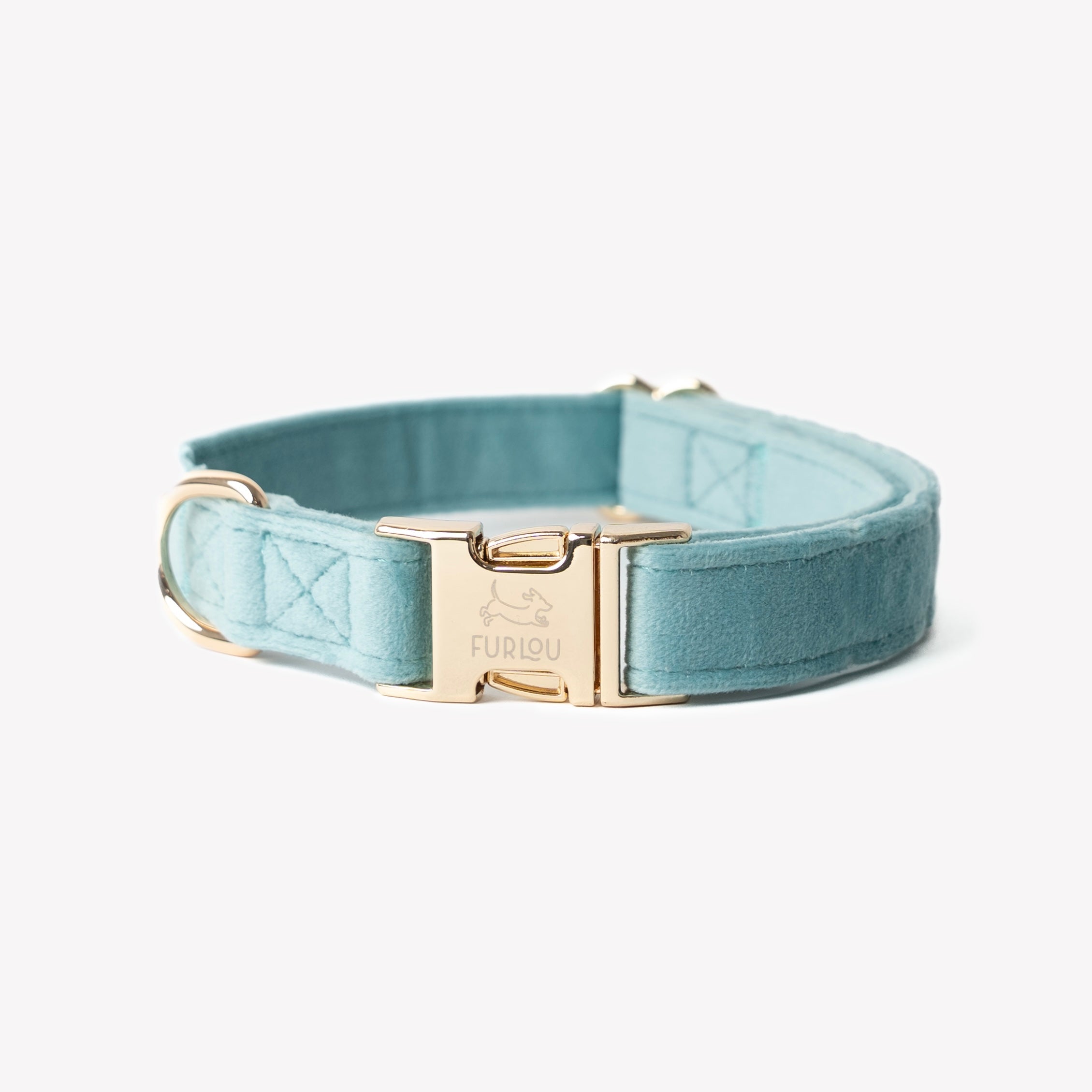 'Blue' - Velvet Dog Collar - Equine Exchange Tack Shop