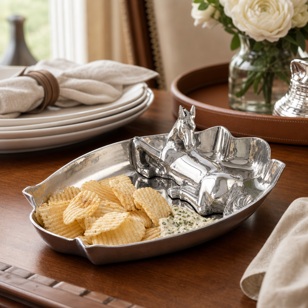 Horse Figural Chip and Dip  