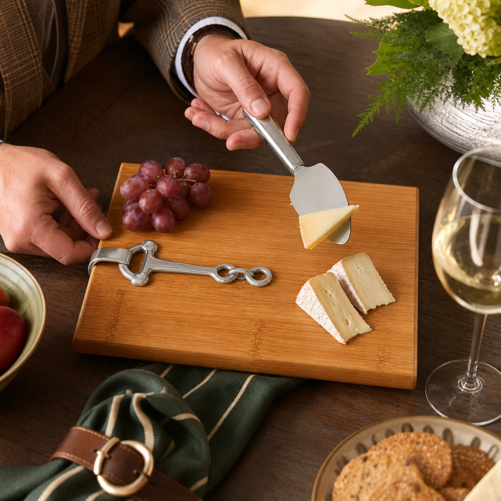Equestrian Bamboo Cheese Set  