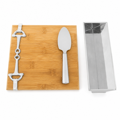Equestrian Bamboo Cheese Set  