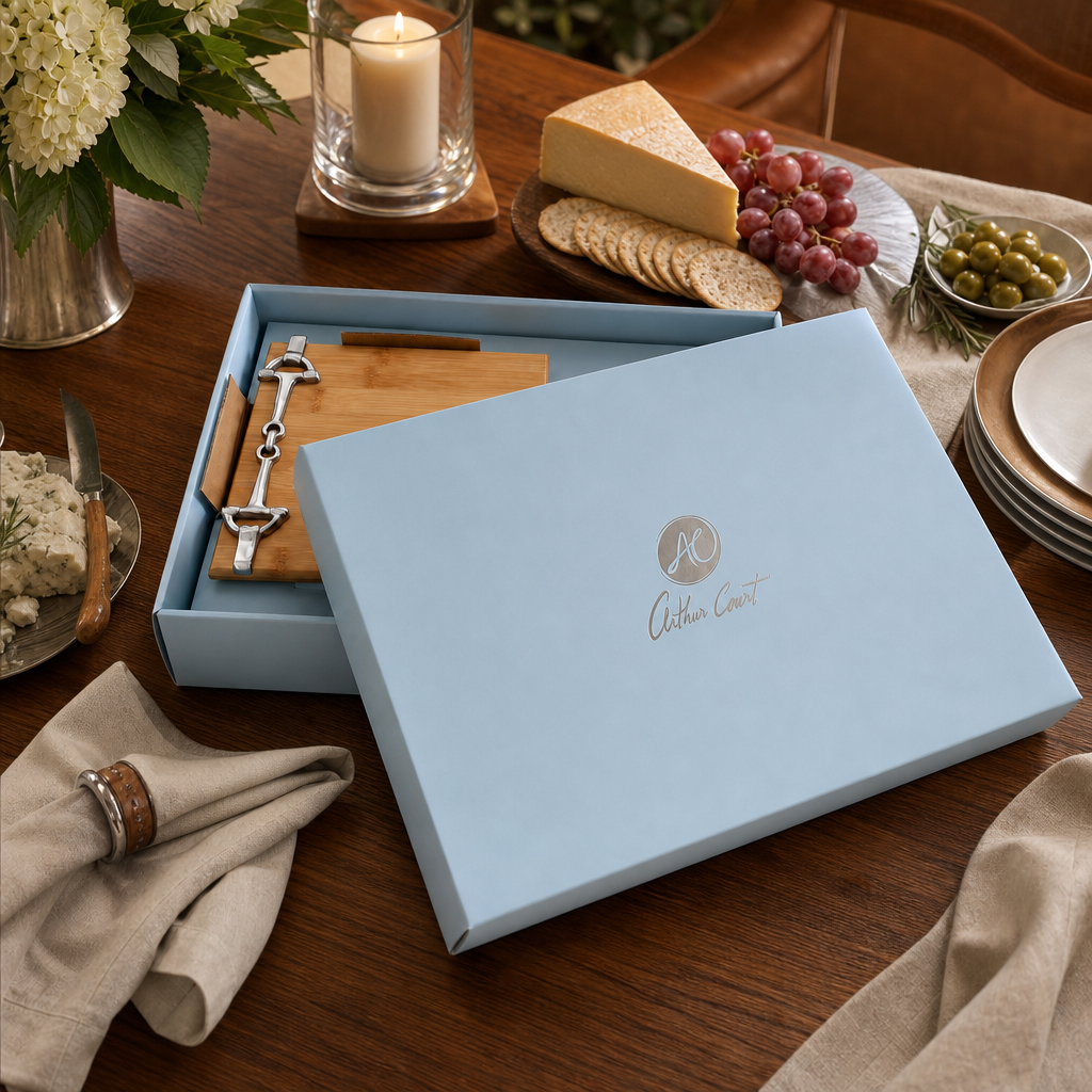 Equestrian Bamboo Cheese Set  