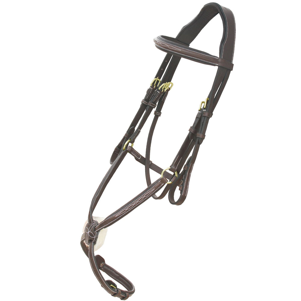 ExionPro Fancy Stitched Figure 8 Bridle w/Rubber Reins - Equine Exchange Tack Shop