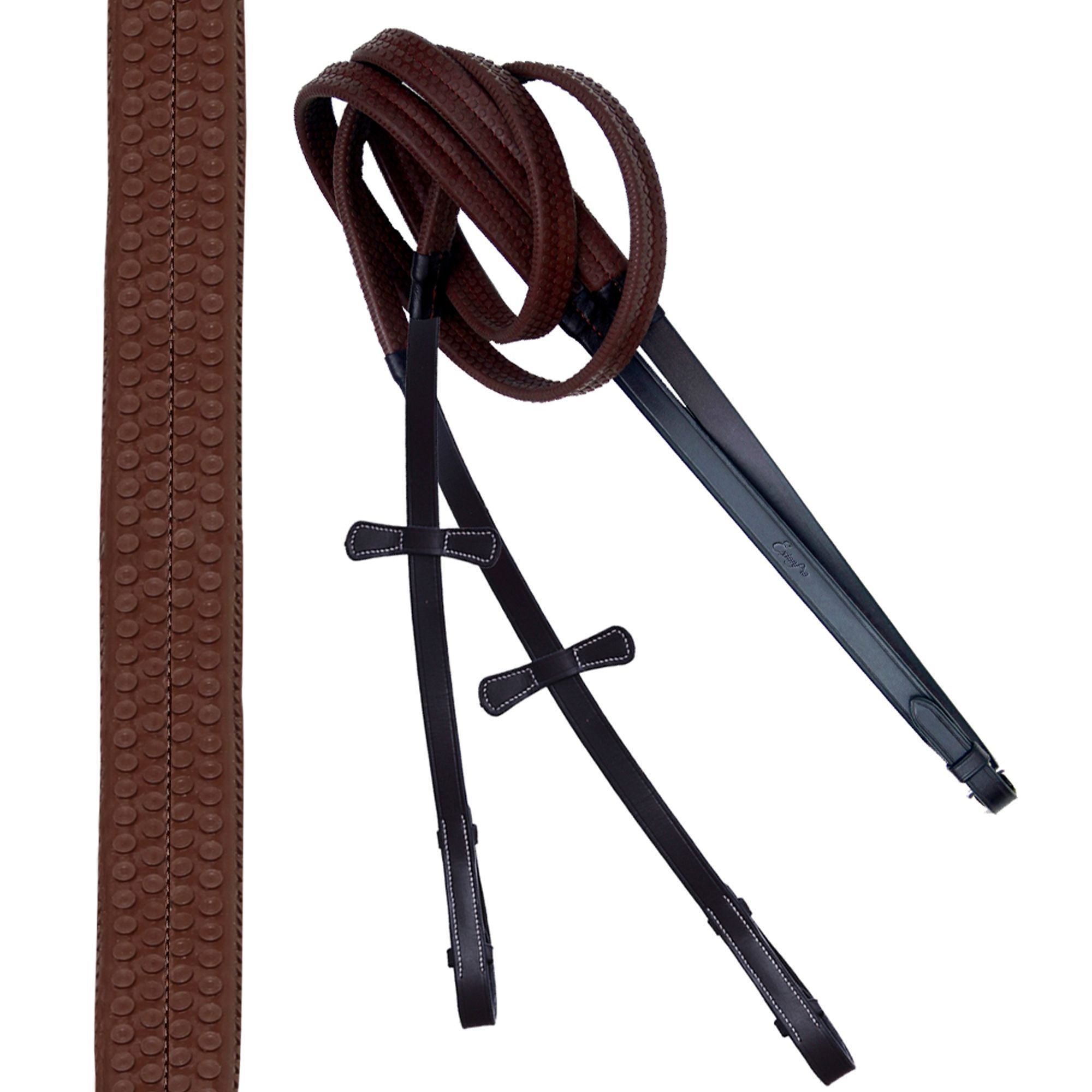 ExionPro Fancy Stitched Figure 8 Bridle w/Rubber Reins - Equine Exchange Tack Shop