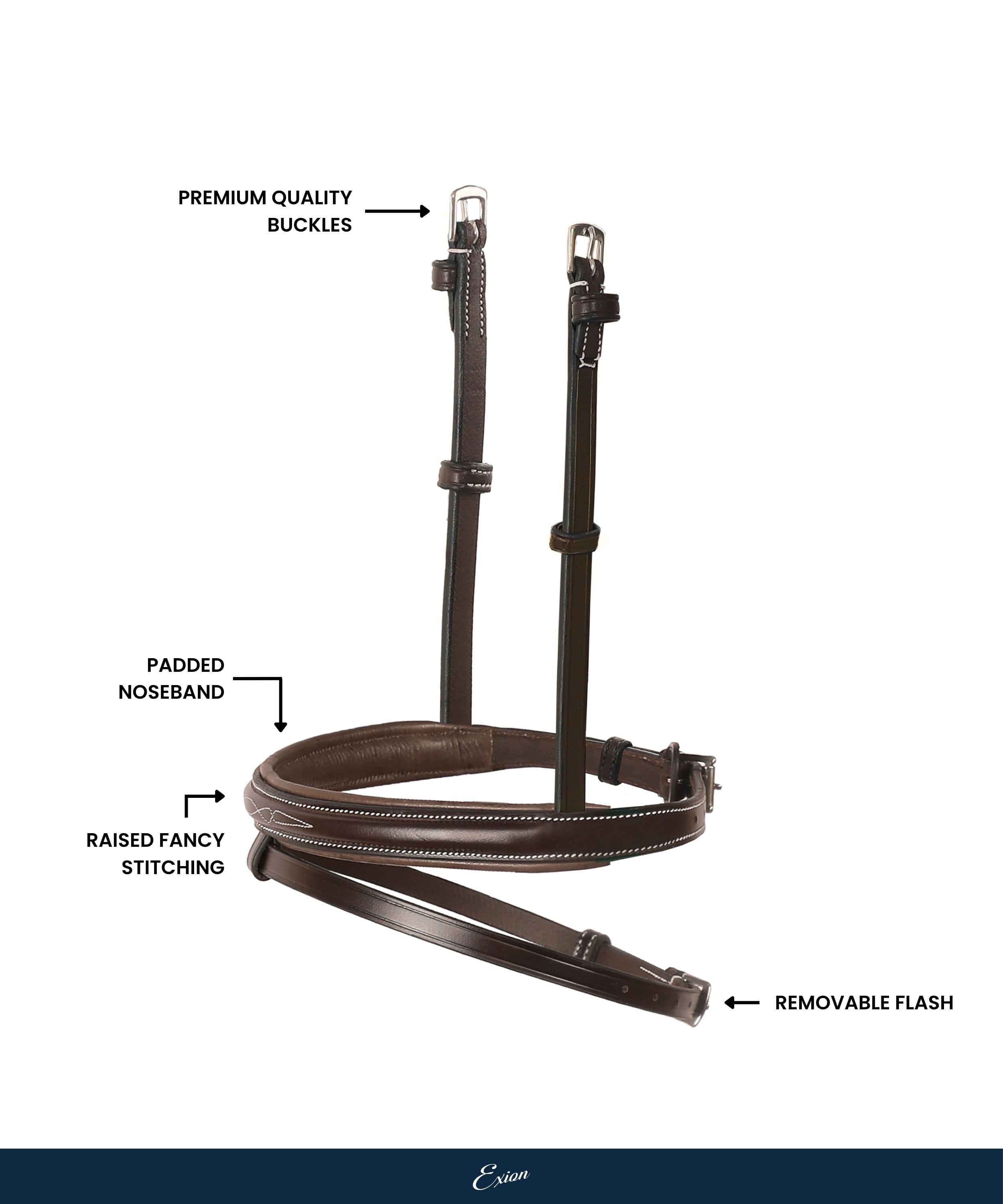 ExionPro Designer Fancy Stitched Noseband  