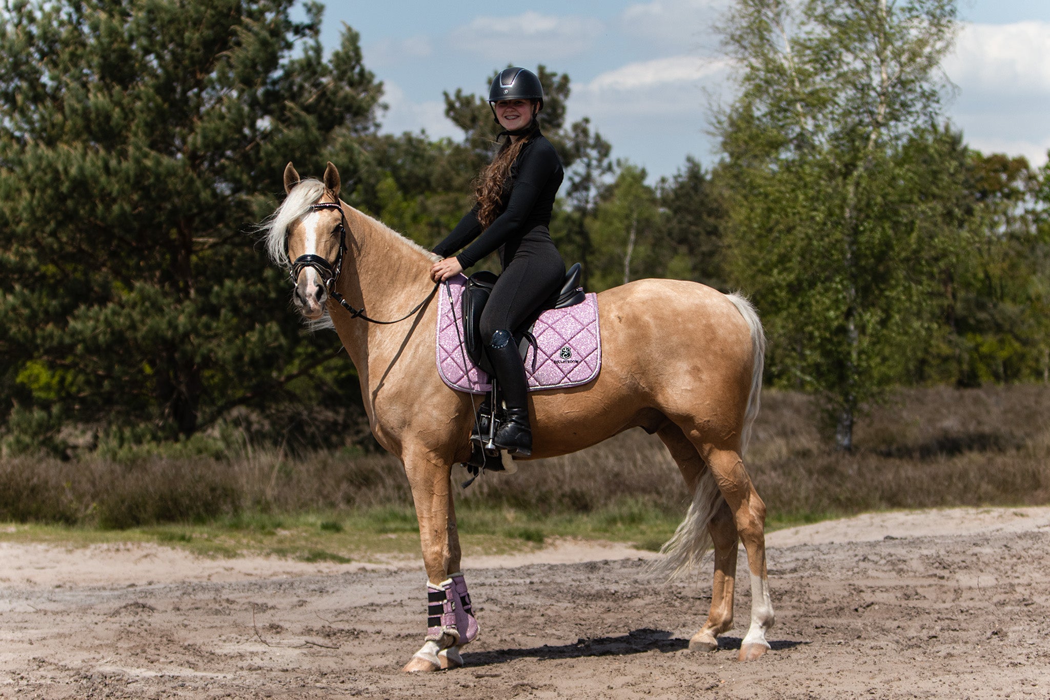 Pink Mist Brushing Boots - Equine Exchange Tack Shop