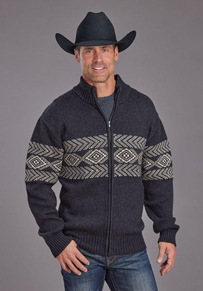 Stetson Men's Sweater Knit Zip Cardigan