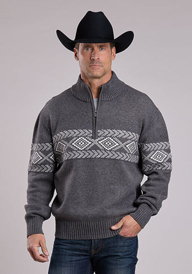 Stetson Men's 1/4 Zip Sweater - Equine Exchange Tack Shop