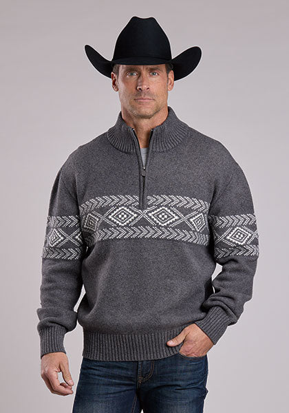 Stetson Men's 1/4 Zip Sweater - Equine Exchange Tack Shop