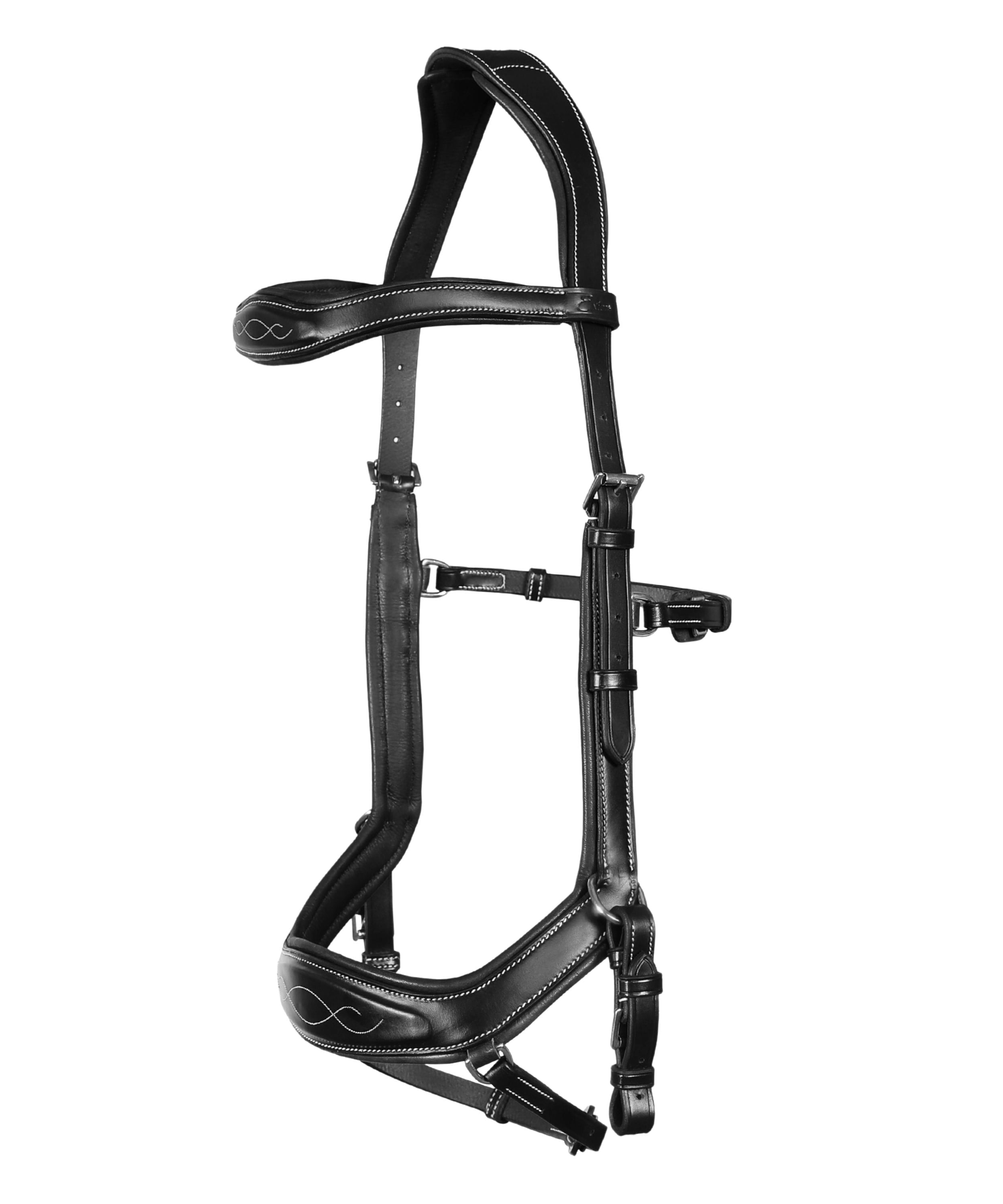 ExionPro Anti-Pressure Anatomic Padded Fancy Wave Stitched Bridle  