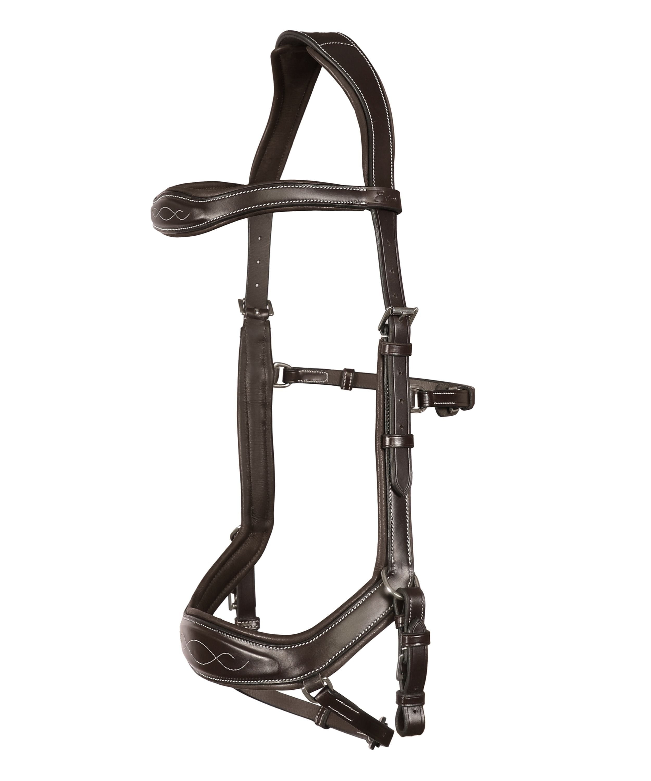 ExionPro Anti-Pressure Anatomic Padded Fancy Wave Stitched Bridle  