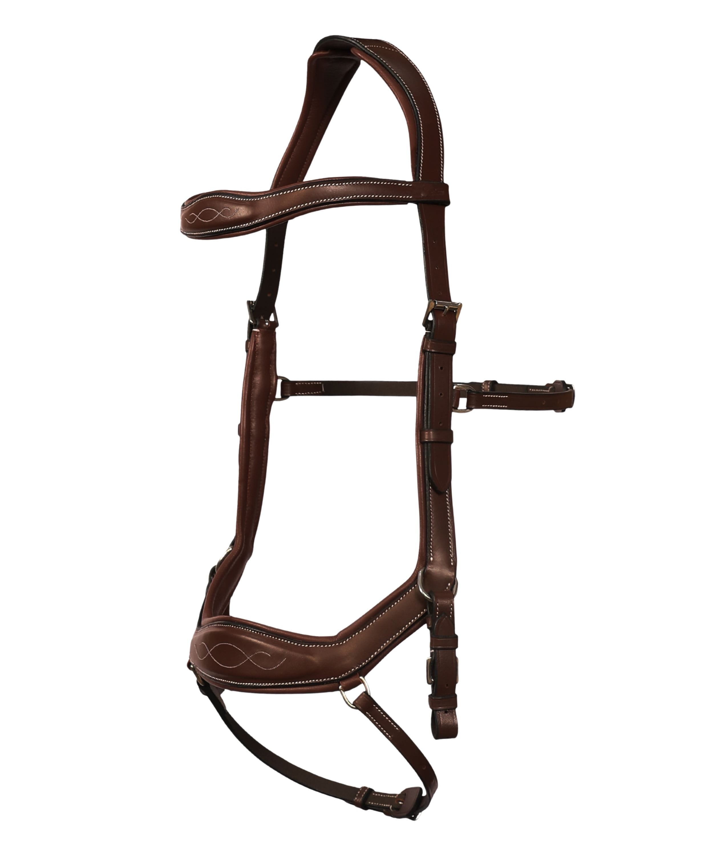 ExionPro Anti-Pressure Anatomic Padded Fancy Wave Stitched Bridle  