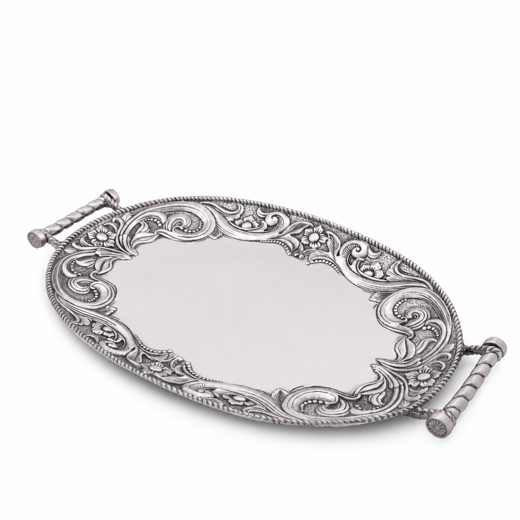 Western Leather Serving Tray  