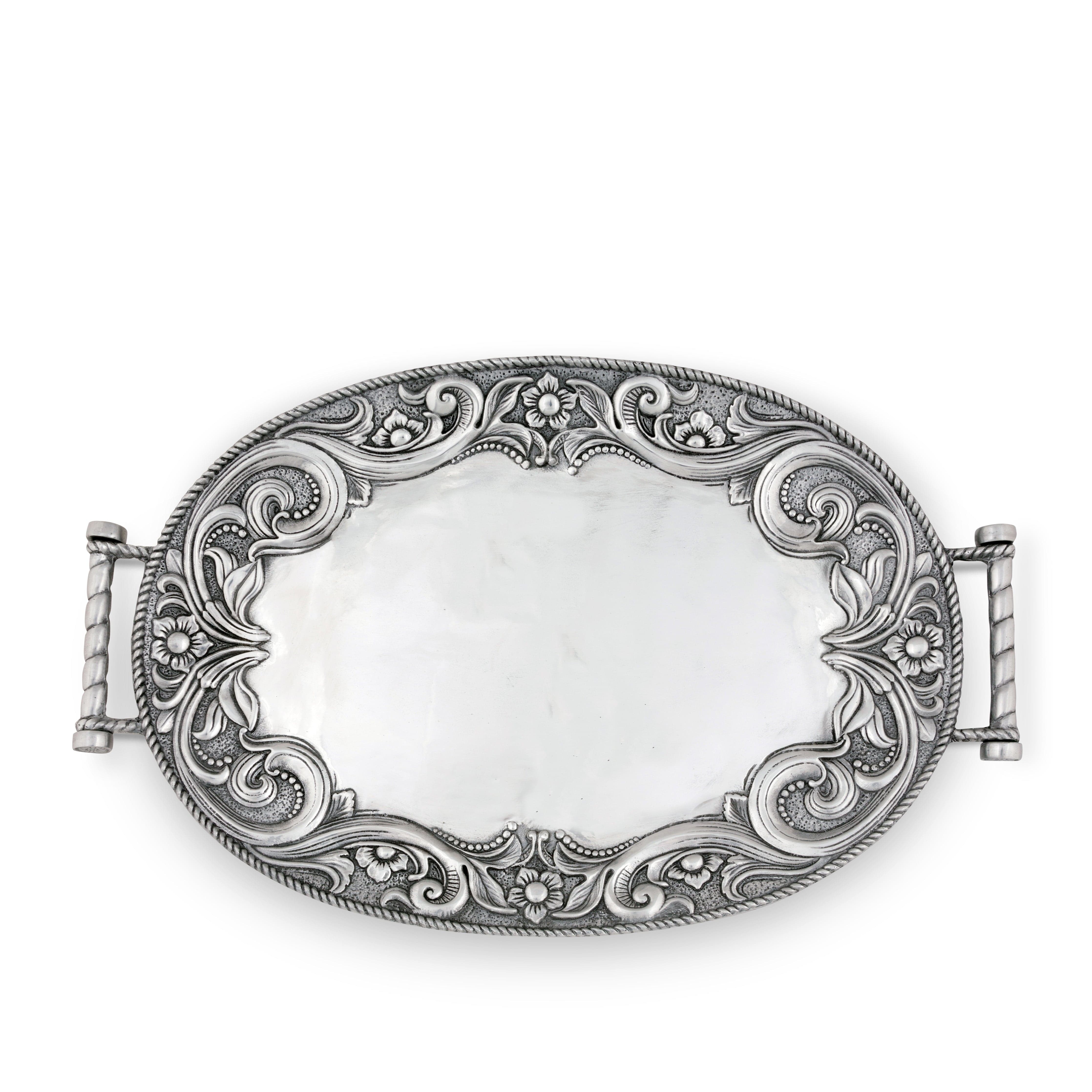 Western Leather Serving Tray  
