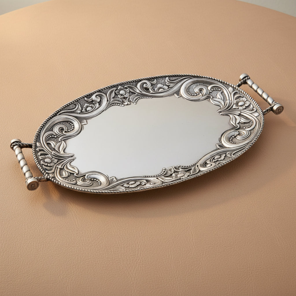 Western Leather Serving Tray  