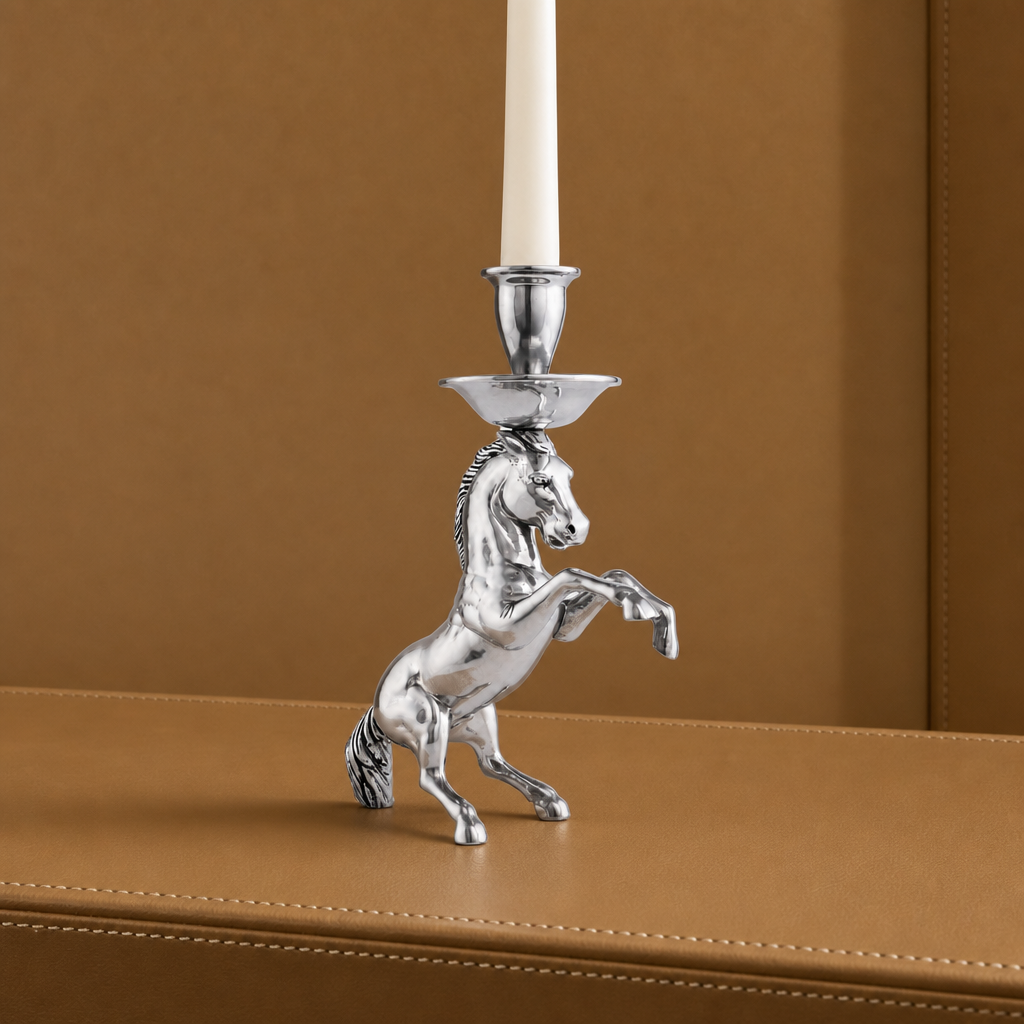 Rearing Horse Candlestick  