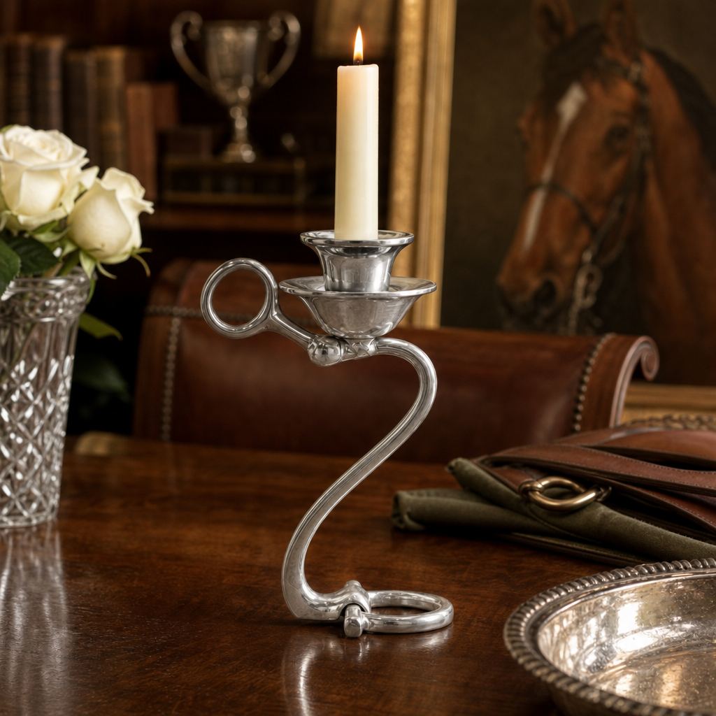 Equestrian Bit Single Candlestick  