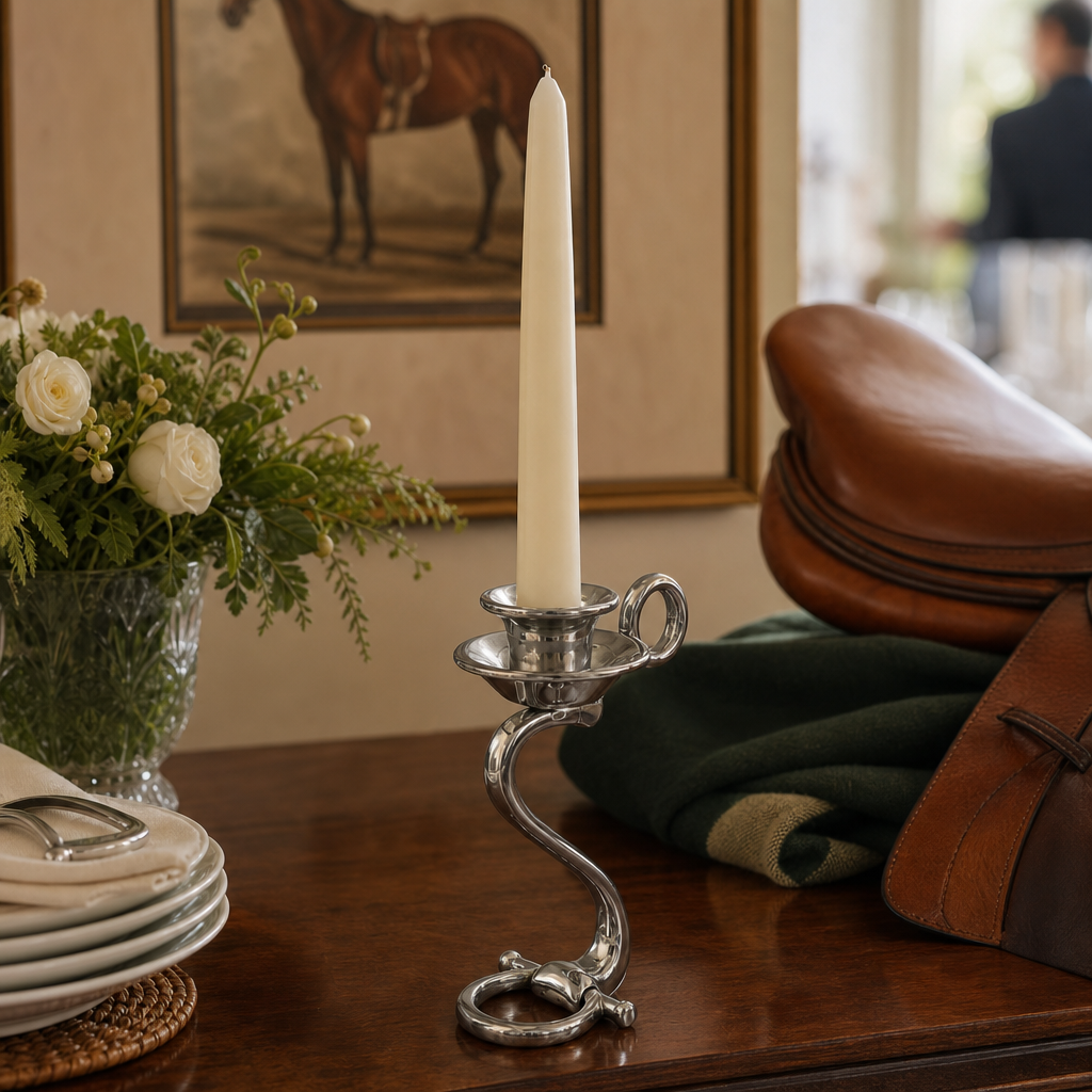 Equestrian Bit Single Candlestick  