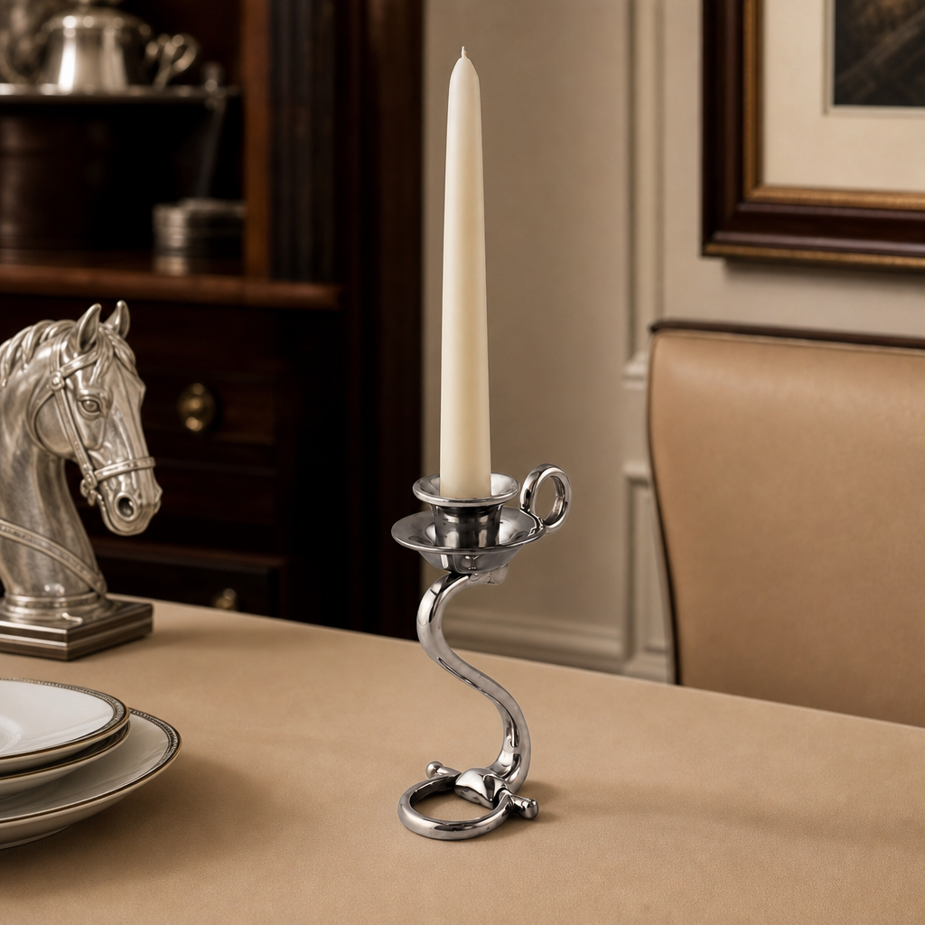 Equestrian Bit Single Candlestick  