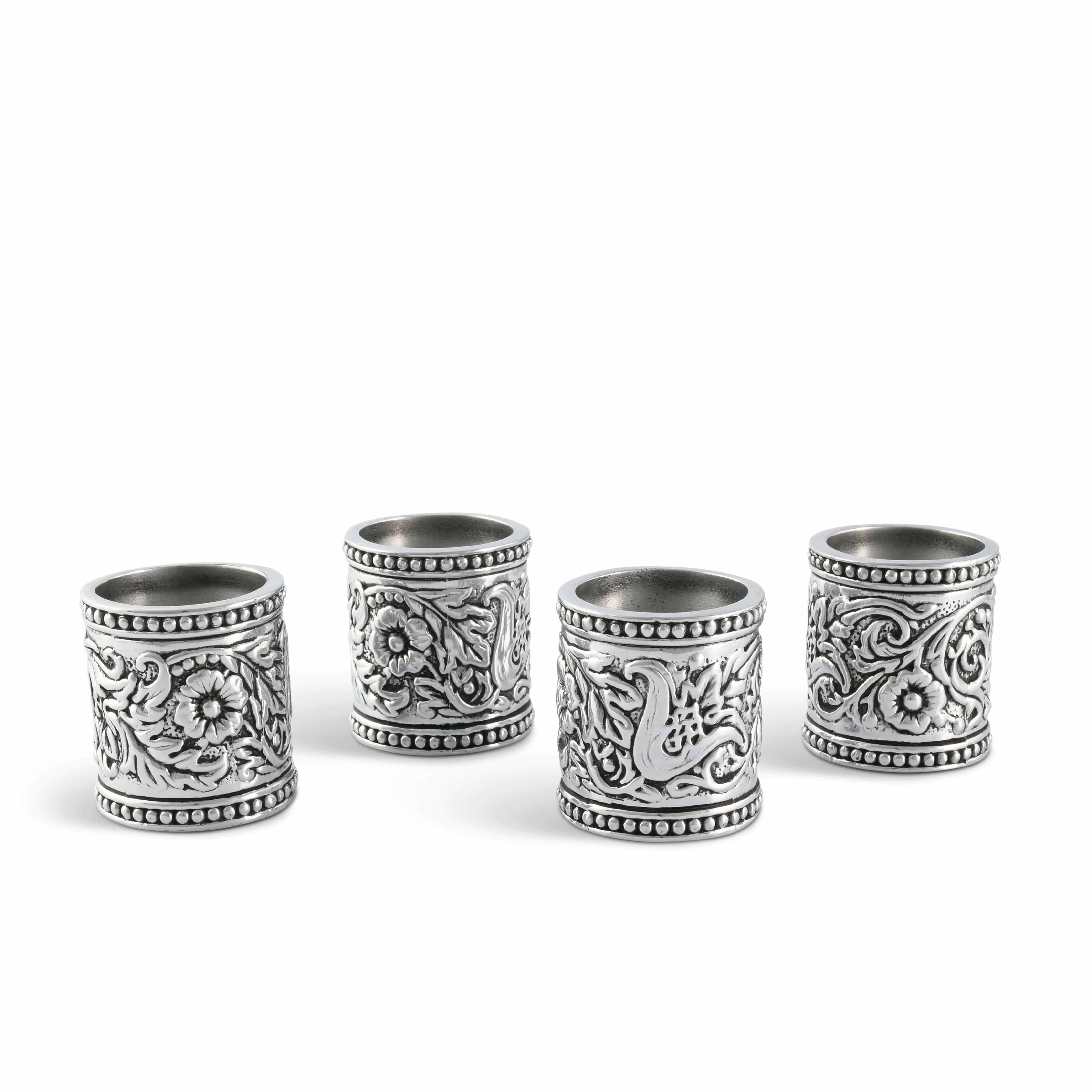 Concho Pattern Napkin Rings Set of 4  