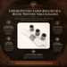 Concho Pattern Napkin Rings Set of 4  