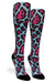 Cheetah Blue Compression Socks - Equine Exchange Tack Shop