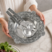 Concho Pattern Salad Bowl with Serving Set  