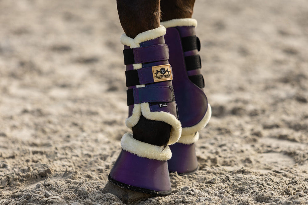 Dark Orchid Brushing Boots - Equine Exchange Tack Shop