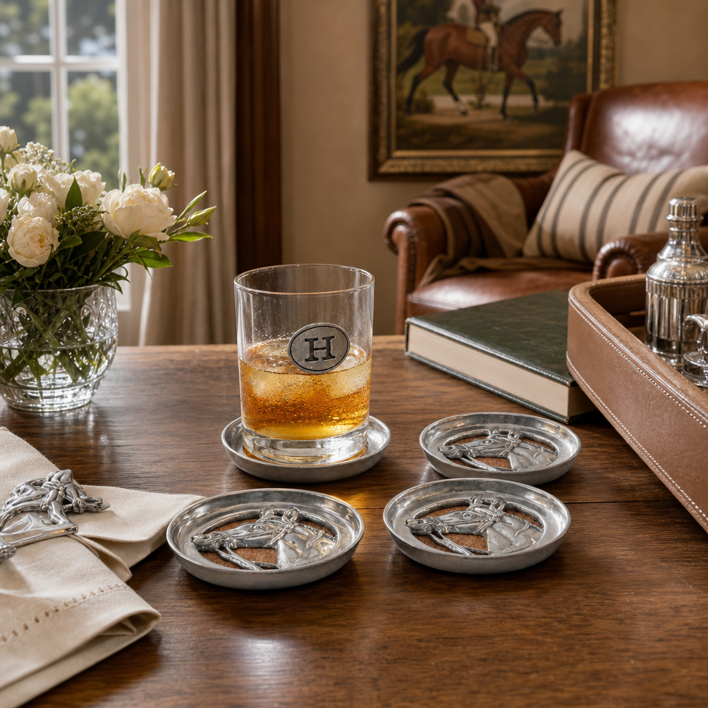 Equestrian Drink Coaster Set of 4