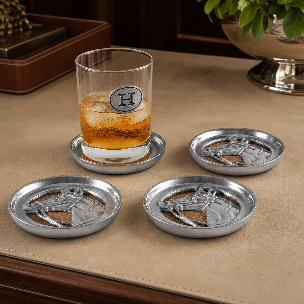 Equestrian Drink Coaster Set of 4