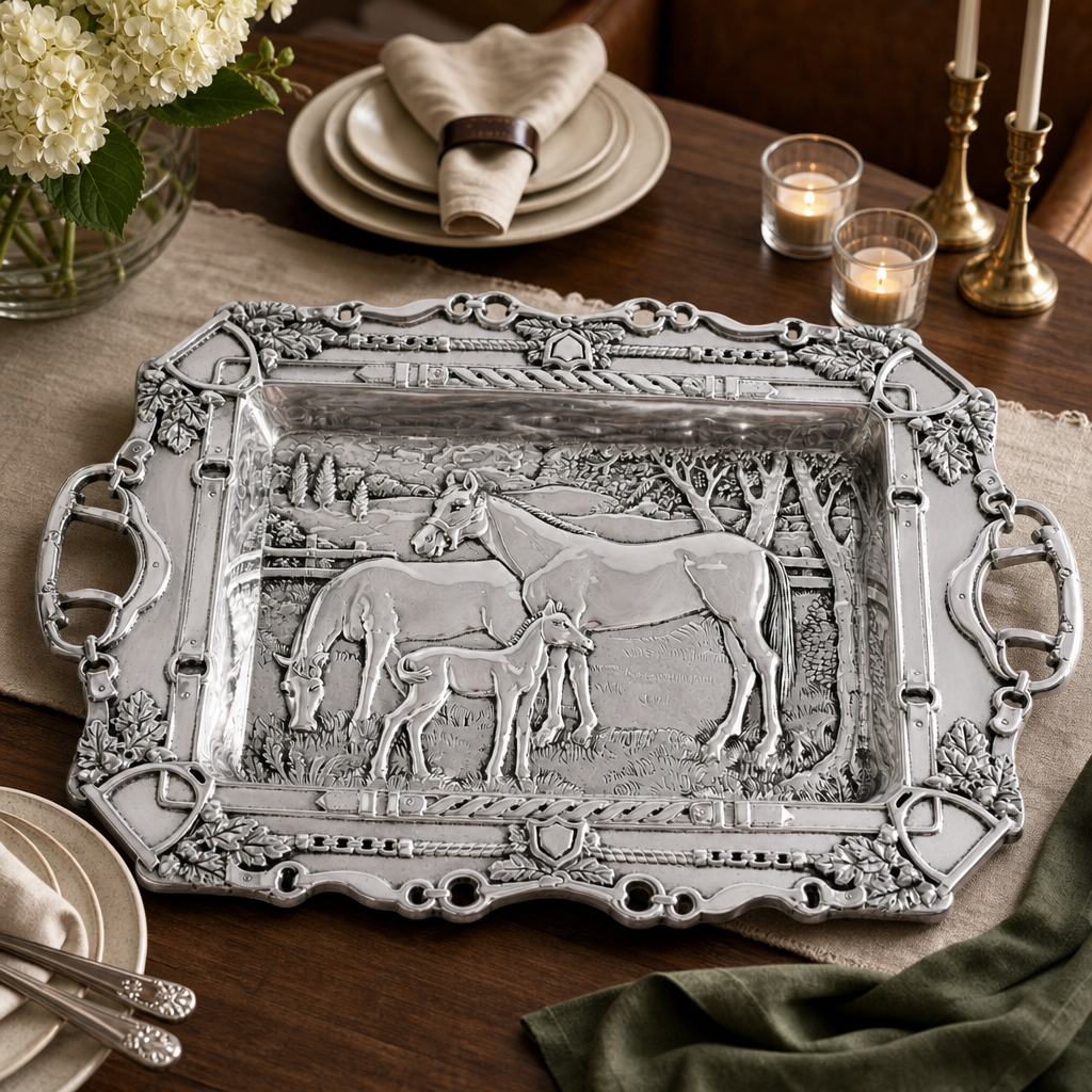 Grazing Horses Parlor Tray  