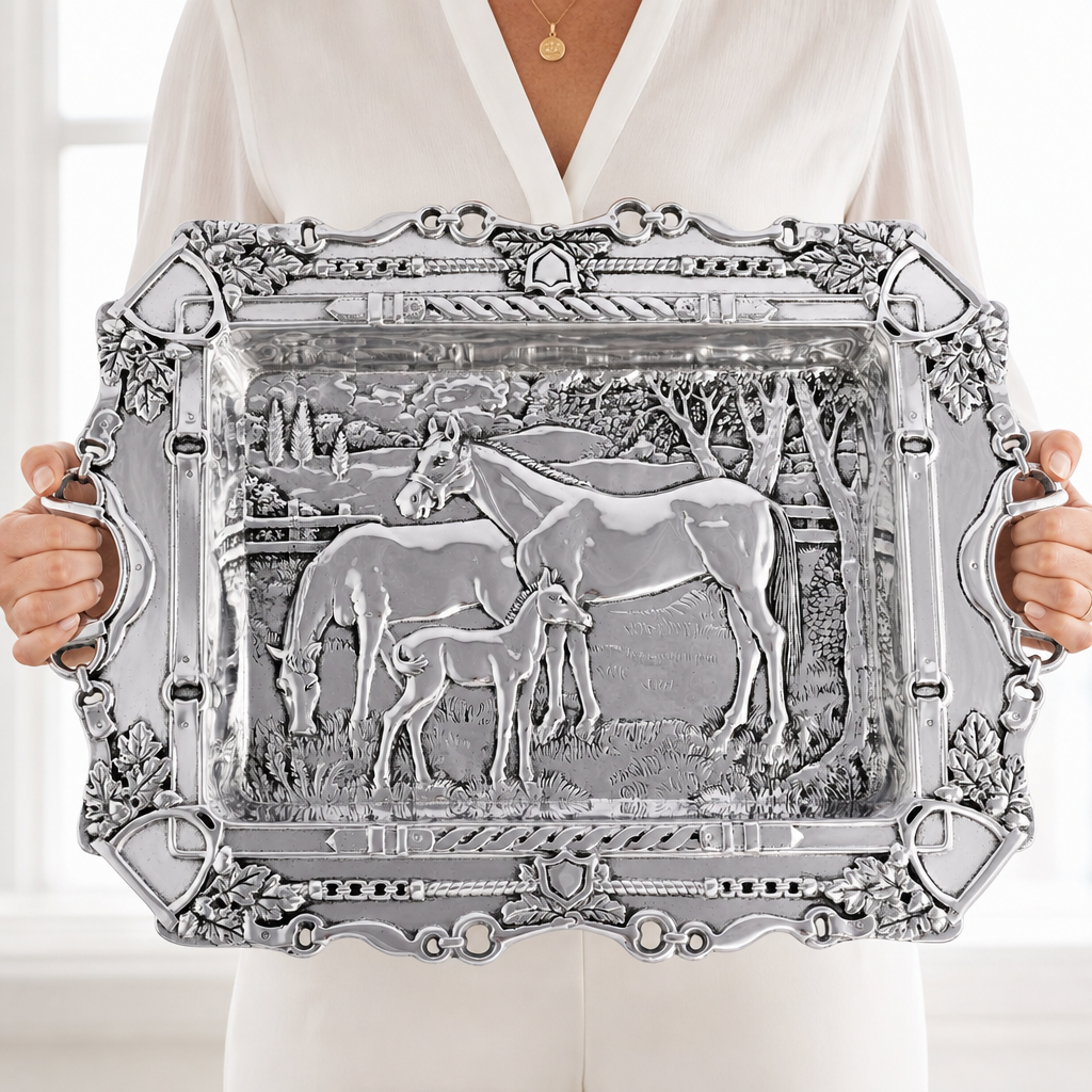 Grazing Horses Parlor Tray