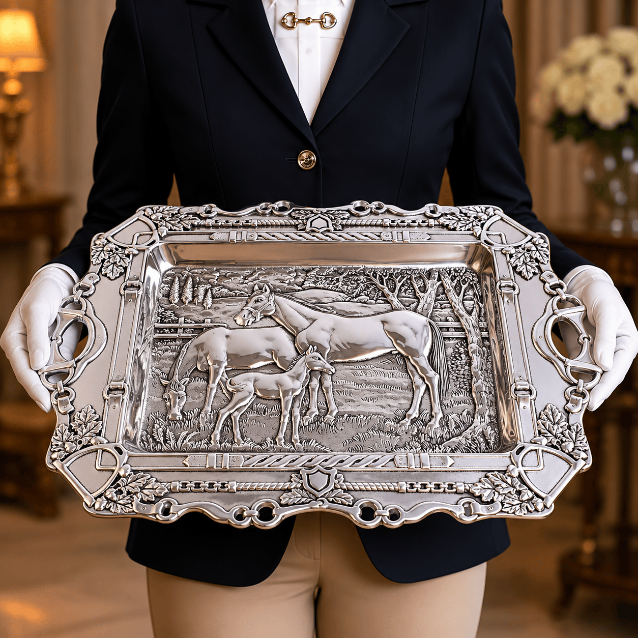 Grazing Horses Parlor Tray  