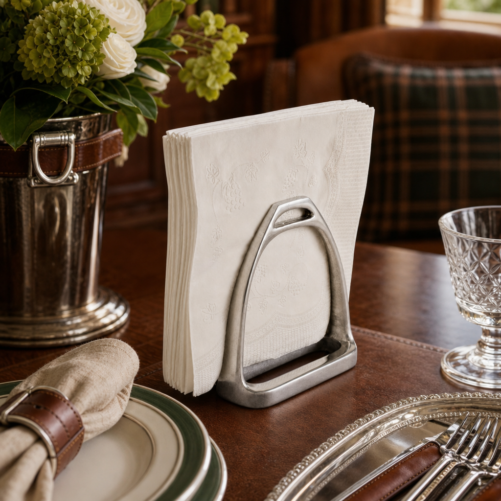 Equestrian Stirrup Napkin Holder  