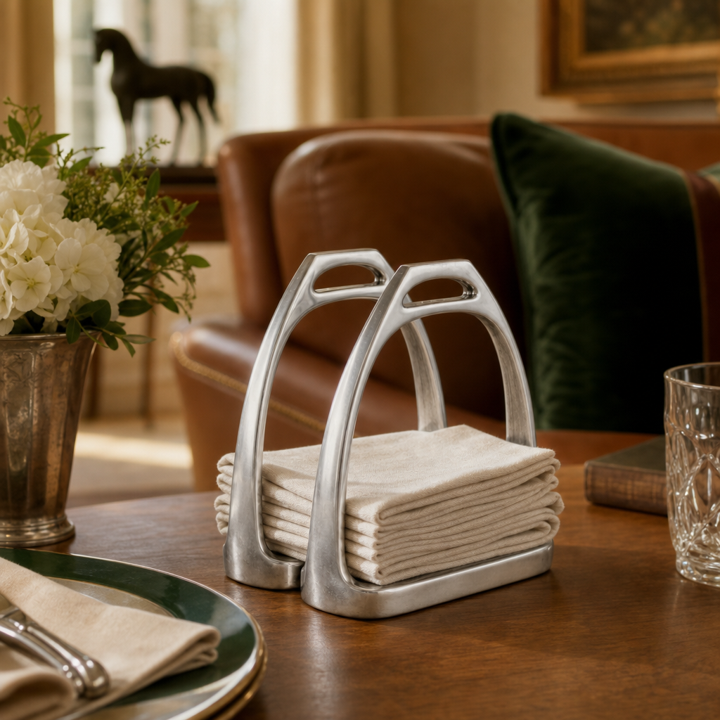 Equestrian Stirrup Napkin Holder  