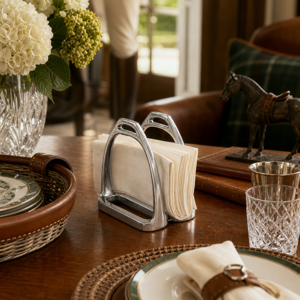 Equestrian Stirrup Napkin Holder  
