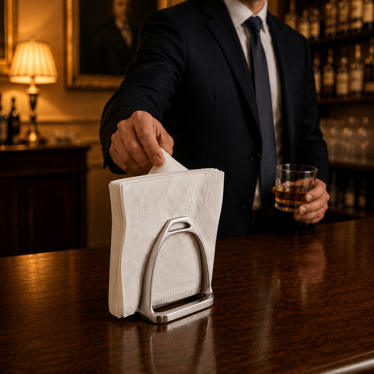 Equestrian Stirrup Napkin Holder  