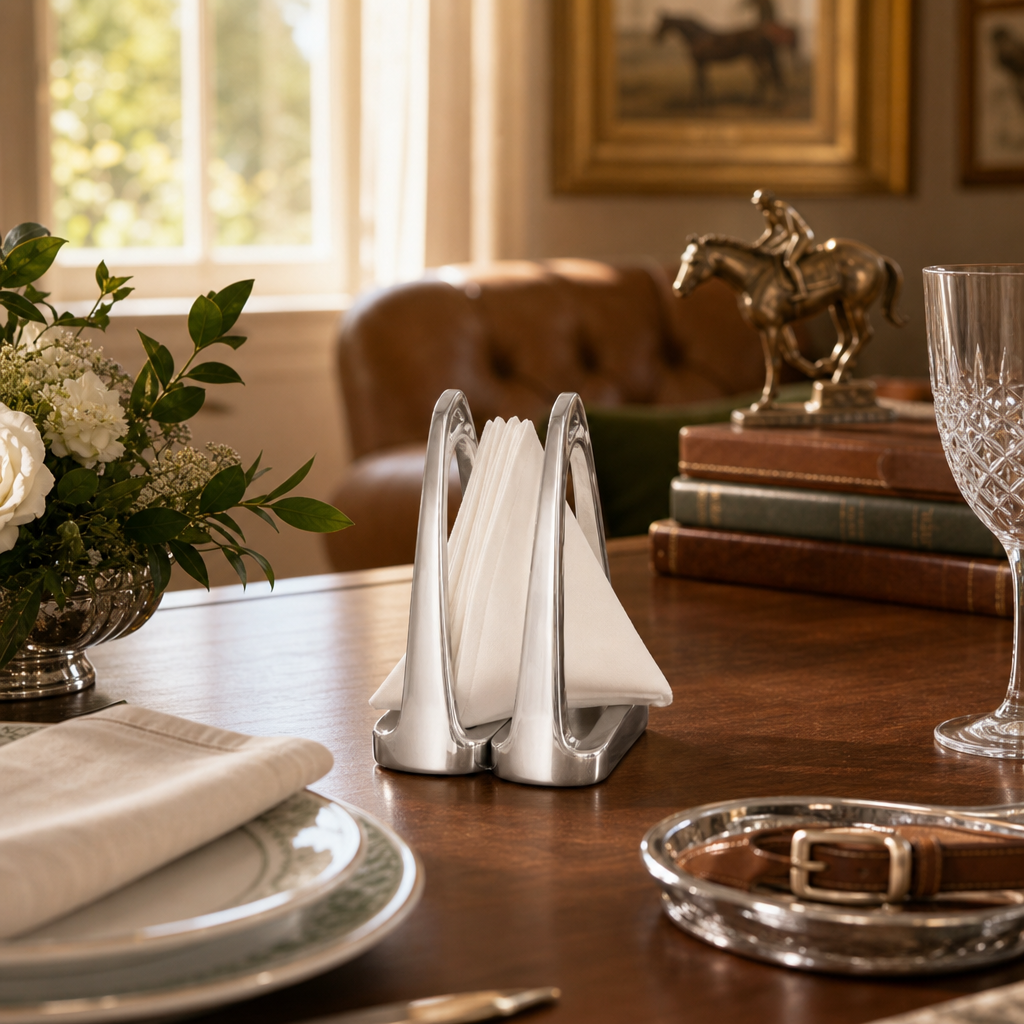 Equestrian Stirrup Napkin Holder  